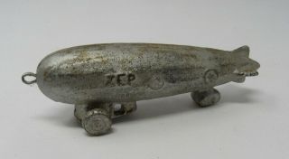 Antique Hubley Kenton Cast Iron " Zep " Zeppelin Toy 5 "