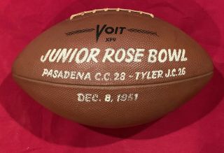 Vintage 1951 Jr Rose / Pasadena Bowl Tyler Jc Painted Trophy Voit Football Old