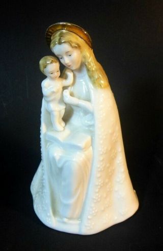 Antique German Porcelain Madonna Child Virgin Mary Baby Jesus Catholic Christian