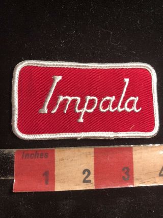 Vtg Car / Auto Impala Embroidered Twill Advertising Patch 01n