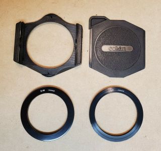 Vintage Cokin " A Series " Filter Holder,  Cover 49mm & 52mm Rings Adapters Lens