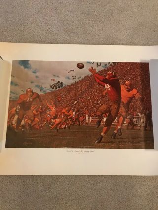 Alabama Football A.  Friberg " Howell To Hutson " Passing Game Print 22 " X29 " Beauty