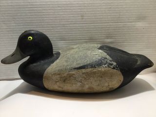 Authentic Antique Wooden Hand Carved Duck Decoy.