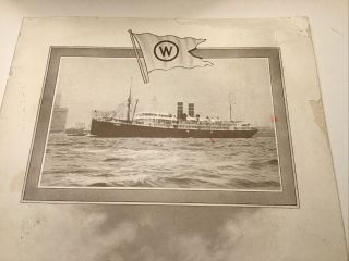 York & Cuba Mail Steamship Line Ocean Liner SS Saratoga Menu 1913 2
