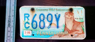 Pennsylvania Conserve Wild Resources Otter Sample License Plate