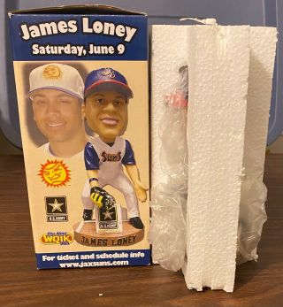 Htf 2007 Aa Jacksonville Suns Sga James Loney Rare Bobble Head L.  A.  Dodgers Nib