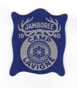 1948 Vintage Boy Scout Bsa Camp Lavigne Jamboree Felt Patch