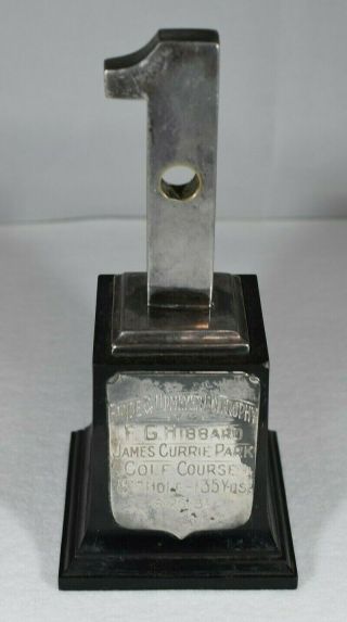 Extremely Rare 1931 Hole In One Golf Trophy - Bunde & Upmeyer Co.  - James Currie