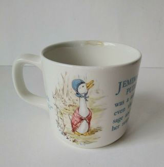 Vintage 83 Beatrix Potter Jemima Puddle - Duck Wedgwood Of Etruria & Barlaston Cup