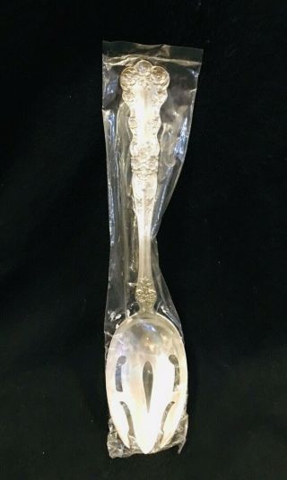 Gorham Sterling Silver Buttercup Pattern Pierced Tablespoon Serving Spoon In
