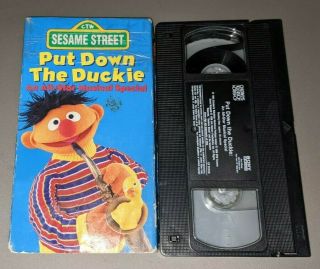 Vintage Vhs Sesame Street Put Down The Duckie An All Star Musical Special Rare