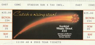 1987 Fiesta Bowl Football Ticket Penn State Vs Miami Hurricanes D20
