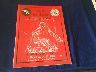 1978 Ncaa Ice Hockey Championship Program B.  C.  Joe Mullen - B.  U.  Jim Craig