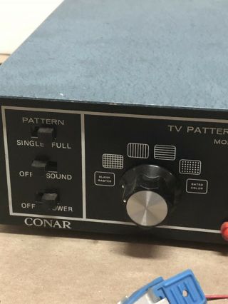 Vintage Conar TV Pattern Generator Model 682 NRI Wash DC Blue POWERS ON 2