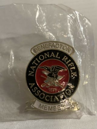 National Rifle Association Nra Benefactor Member Hat/ Lapel Pin