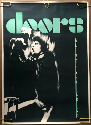 Vintage Poster The Doors Jim Morrison Music Memorabilia Alive She Cried
