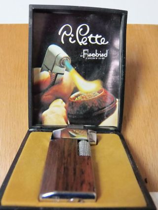 Vintage Colibri Pipette Firebird Butane Pipe Lighter