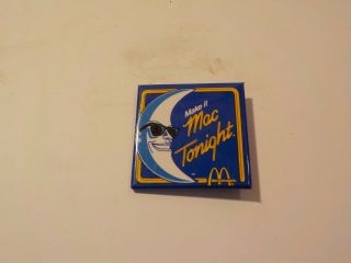 N Vintage Mcdonalds Make It Mac Tonight Employee Badge Pin Pinback Button