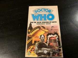 Doctor Who And The Dalek Invasion Of Earth Uk Vintage Paperback Book Target 1982