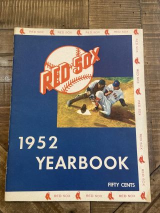 1952 Boston Red Sox Yearbook,  Ted Williams,  Dom Dimaggio,  Johnny Pesky,  Piersall