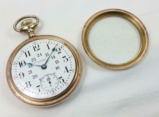 Antique Elgin Gold Filled Pocket Watch Grade 294 Porte Marke Winnipeg A/f