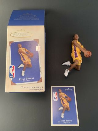 Kobe Bryant Lakers 2003 Hallmark Keepsake Christmas Hoop Stars Ornament & Card