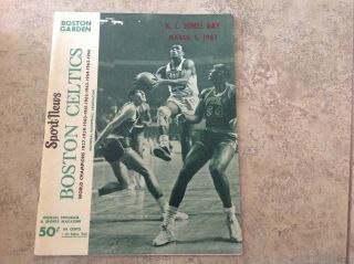 Vintage March 5,  1967 Sport News Boston Celtics Vs Lakers Program K.  C.  Jones Day