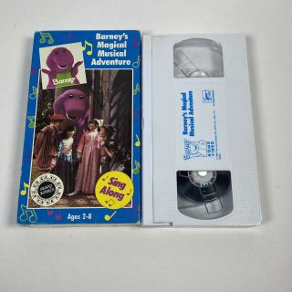 Vintage 1992 Barneys Magical Musical Adventure Vhs Sing Along Home Video