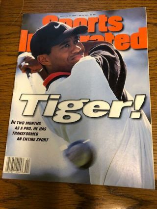 October 28,  1996 Tiger Woods Golf Rc Fc Sports Illustrated No Label Newsstand