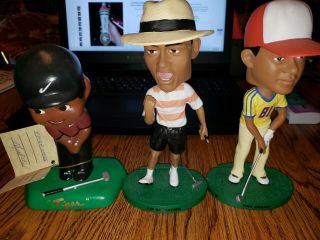 3 Tiger Woods Bobble Head/bobbing /nodder Head