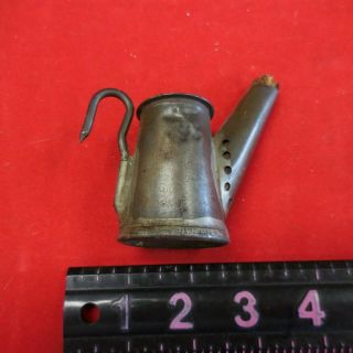 Antique Coal Miners Teapot Oil Lamp 3 Inch Has A Star & Name On The Side
