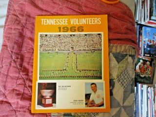1966 Tennessee Football Media Guide Yearbook Press Book Program College Ad