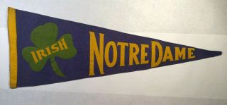 Vintage Notre Dame Fighting Irish Football Pennant 1930s Scarce Issue Full Size