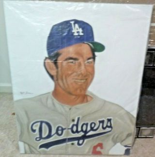 La Dodgers Steve Garvey Painting By Artist Robert Simon On Canvas