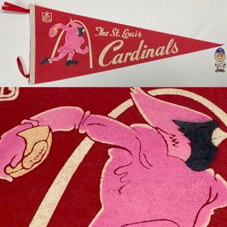 1960s Vintage St Louis Cardinals Nfl Football Pennant 12x30 Arizona