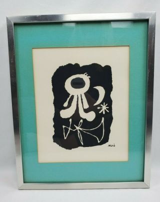 Joan Miro Lithograph Framed Signed Constellations Surrealism 1940s 1960s