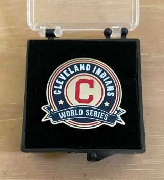 Vintage 2016 Mlb Cleveland Indians World Series Baseball Press Pin Vs Cubs