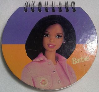 Barbie Note Book Pad Vintage Ring Lined Round Paper