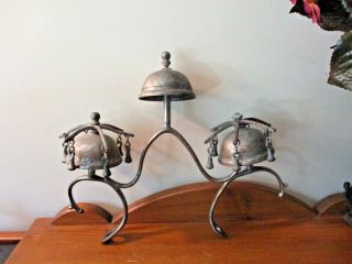 Antique Sleigh Bells Triple Jingle Harness Russian Chimes Tower Parade