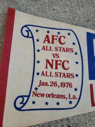 Vintage Rare 1976 Pro Bowl Pennant Orleans Louisiana Superdome