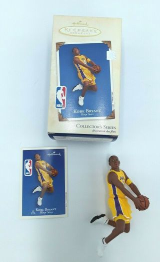 Kobe Bryant 2003 Hallmark Keepsake Christmas Hoop Stars Ornament & Card Lakers