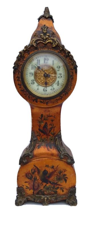 French Chinese Decorated Mantle Clock By R&co Paris