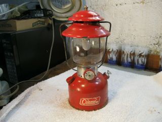 Vintage Coleman Red 200a Lantern Or Restore 1971