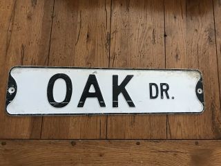 Oak Drive Antique Metal Street Sign