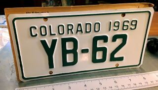 Colorado - 1969 Motorcycle License Plate - Great W/mailer
