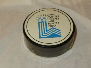 Vtg 1980 Xiii Olympic Winter Games Hockey Puck Factory Lake Placid
