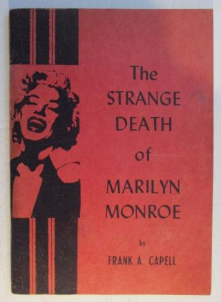 Vintage The Strange Death Of Marilyn Monroe By Frank Capell 1st Edition 1964 Ex