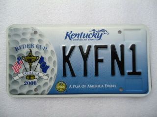 Kentucky " Ryder Cup " License Plate