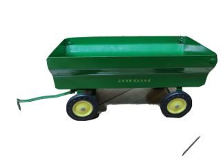 Vintage John Deere Flare Wagon For A Tractor 1/16 Metal Jd