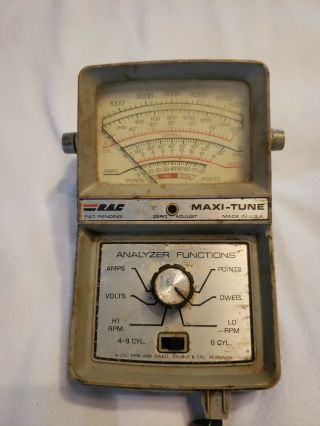 Vintage Rac Maxi - Tune Engine Analyzer Dwell Points,  Not